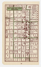 1951 Original Vintage Map Of Salt Lake City Utah Downtown Business Center - £16.86 GBP