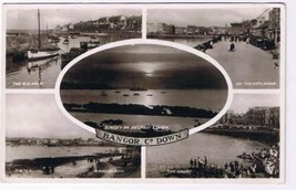 Ireland Postcard County Down Bangor Belfast Lough Big Hole Bay Esplanade RPPC - £2.35 GBP