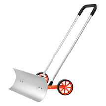 VEVOR Snow Shovel with Wheels 30&quot; Snow Shovel for Driveway Metal Snow Pu... - $59.99