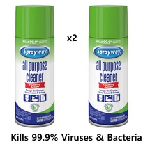 Lot 2 Sprayway All Purpose Cleaner Disinfectant Spray 15 oz Kills 99.9% Viruses - £15.73 GBP