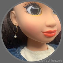 18 Inch Fashion Doll Jewelry • Black and Pearl Dangle Doll Earrings for 18” Doll - £6.15 GBP
