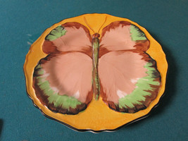 IVORY WARE ENGLAND COLLECTOR CHINA PLATE BUTTERGLY HAND PAINTED 8 1/2&quot; - $1,505.05 MXN