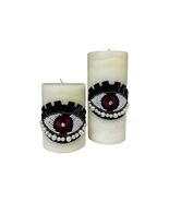 Evil Eye Candles Set, Pearl Accents, Coconut Blossom Scent - $37.00
