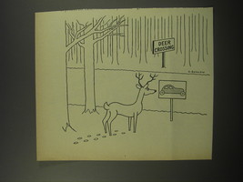 1956 Cartoon by Otto Soglow - Deer Crossing - £14.52 GBP