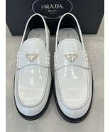 $1200 Prada White Leather Men’s Loafers US 11/UK 10 - $16,916.29 MXN