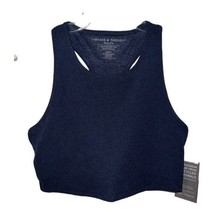 THREADS 4 THOUGHT KENSI RIB SPORTS BRA NAVY BLUE RACERBACK WOMEN MEDIUM NEW - $183.02 MXN