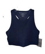 THREADS 4 THOUGHT KENSI RIB SPORTS BRA NAVY BLUE RACERBACK WOMEN MEDIUM NEW