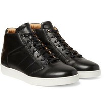 WANT Les Essentiels De La Vie Lennon Panelled Leather High-top Sneakers ... - £150.69 GBP