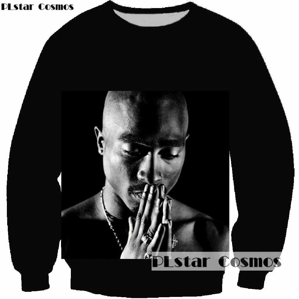 PL Cosmos  Men Women Sweatshirt  Singer 3D Print 2pac Tupac Shakur Long Sleeve M - £88.36 GBP