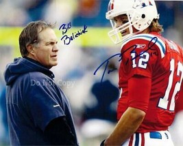 Bill Belichick &amp; Tom Brady Signed Photo 8X10 Rp Autographed Picture Patriots - £15.97 GBP