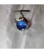 Men&#39;s vintage beautiful silver~blue jeweled pin - $21.78