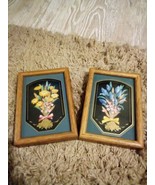 Tropical flowers picture 3D SHADOW BOX FRAMED framed floral picture - $13.02 CAD