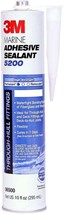 Marine Adhesive Sealant, 10 Oz., White, 3M 7000000623 - $33.94