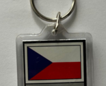 Czech Republic Key Chain Country Flag Plastic 2 Sided Key Ring - £3.91 GBP