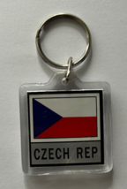 Czech Republic Key Chain Country Flag Plastic 2 Sided Key Ring - $4.95