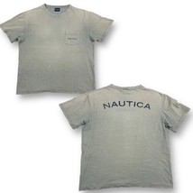 Vintage 90s Nautica Sailing Faded Green Men’s Spellout Tee Sz XL Made In USA - £19.71 GBP