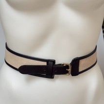 Belt Women&#39;s J CREW Wide Belt Woven Linen Look Fabric Size M - $17.99