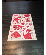 Vintage Stickers, Clifford The Big Red Dog Valentine&#39;s Day,1 Sheet, Scho... - €9,34 EUR