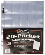 20 (Twenty Pages) - BCW Pro 20-Pocket Tobacco Page (T206, Allen &amp; Ginter Mini Ca - £7.07 GBP