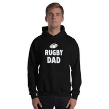 Rugby Dad, Funny Gift For Dad Unisex Hoodie Black - £26.22 GBP+