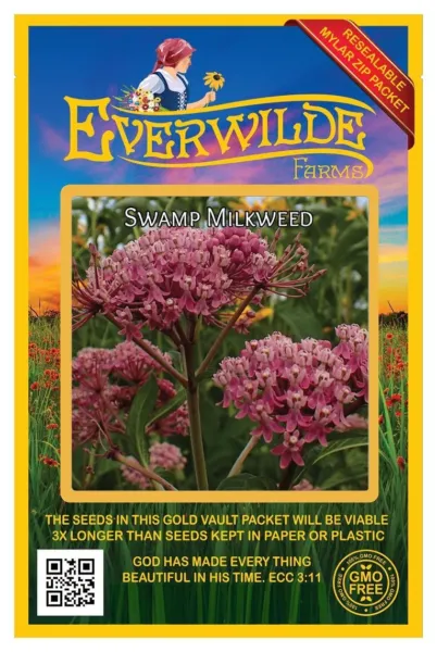 200 Swamp Milkweed Wildflower Seeds Farms Mylar Seed Packet Fresh Garden - $8.50