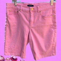 Ralph Lauren Chaps solid pink 5 pocket cotton blend design denim shorts size 8 - £21.96 GBP