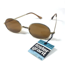 Vintage Foster Grant FF77 Gold Oval Metal Rim Sunglasses USA with tags 12D - $38.00