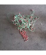 Vntg Holiday Cherry Lights Indoor Outdoor Works Approx 32 Ft Xtra 46 Bulbs - $50.43