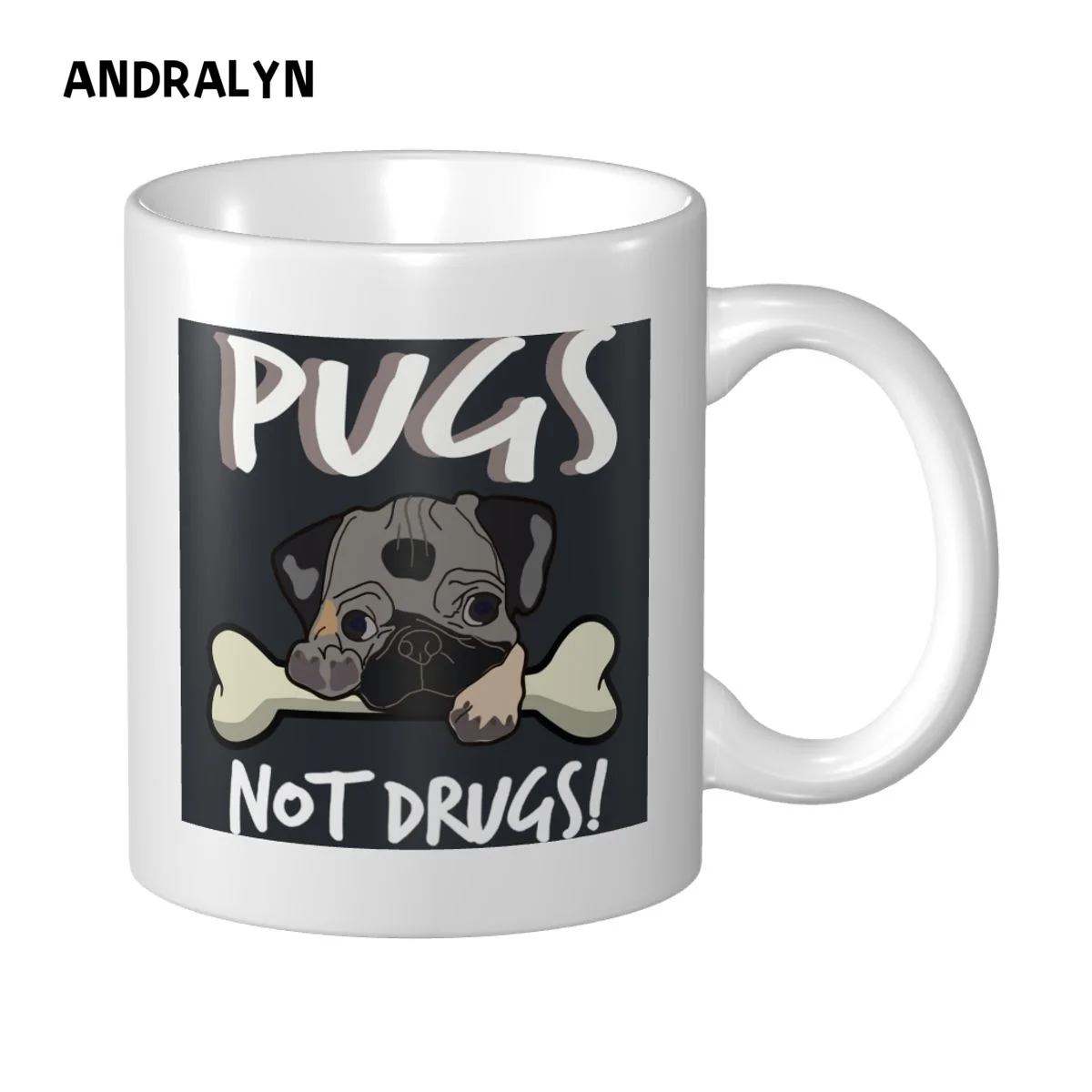 Pugs Not Drugs Mug Milk Tea Coffee Mugs Friends Birthday Gift - $19.99