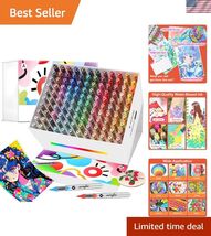 Organized 120-Color Acrylic Marker Set – Soft Brush Tips for Seamless Cr... - $68.29