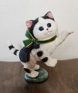 Jurgen Seholz Dressed in Their Holiday Best Kitty Cat Green Bradford Exc... - $21.74