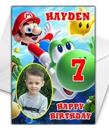 SUPER MARIO Photo Upload Birthday Card - Personalised Disney Birthday Card - €4,64 EUR