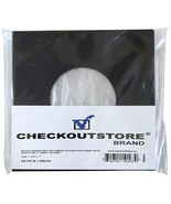 CheckOutStore Black Paper Record Sleeves Polylined With Hole for 7&quot; Viny... - $16.46+