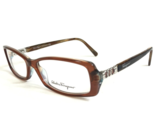 Salvatore Ferragamo Brille Rahmen 2615 494 Klar Brown Blau Silber 53-14-130 - $65.08