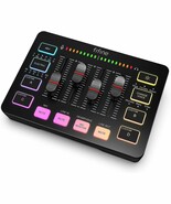 Fifine Gaming Audio Mixer, Streaming Rgb Pc Mixer With Xlr, Ampligame Sc3 - $58.97