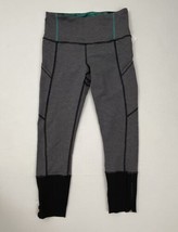 Lululemon Rebel Runner Crop Legging Mini Pop Stripe Heathered Slate Black Size 6 - £16.76 GBP