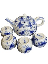 Wan Zhiping Jingdezhen Chinese Blue and White Underglaze tea set - £295.88 GBP