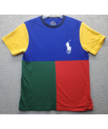 Polo Ralph Lauren Tee Shirt Youth Large Multi Colorblock Crew Neck Big P... - $21.44