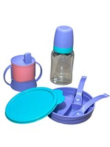 Vintage Baby Doll&#39;s First Tupperware Set #24671  BRAND NEW Kids Spoon Bottle Cup - £26.53 GBP