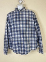 Goodfellow Men Size XL Blue Plaid Button Up Shirt Long Sleeve Pocket - £5.75 GBP