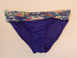 NEW Liz Claiborne Swimsuit Bottom Paisley Blue Multi Size: 10 NWT Retail... - $13.99