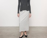 Enza Costa Silk Sweater Rib Fitted Long Sleeves Cardigan Heather Charcoal - $109.10 CAD