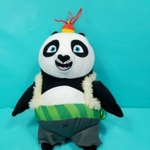 Kung Fu Panda Poe Plush 12&quot; Stuffed Animal Red Hat Sweater Brown Vest Gr... - £12.65 GBP