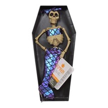 Pumpkin Hollow Animated Skeleton Mermaid Coffin Spooky Sea-Themed Halloween Prop - £25.95 GBP