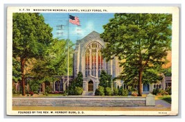 Washington Memorial Chapel Valley Forge Pennsylvania PA Linen Postcard Y11 - $2.92