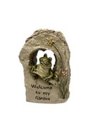 Ganz Sculpture Welcome to My Garden Green Frog in Rock Mini  - £8.12 GBP
