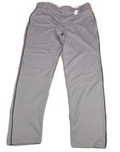 Johnny Mac’s Size XL Mens Adult Grey/Black Piped Baseball/Softball Pants-NEW - £21.27 GBP