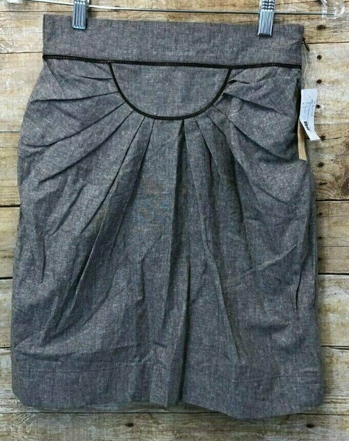 Women&#39;s HYPE Brand Skirt size XS Brand New w Tags Gray Zipper Detail - $22.49