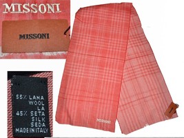 MISSONI Scarf Man Wool / Silk Made In Italy EVEN - 85% ¡MS01 T0P - $85.59