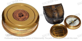 Antique Vintage 1885 Marine Pocket Compass - Robert Frost Poem Brass Com... - $26.77